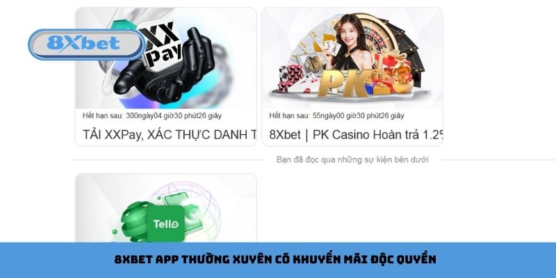8xbet app thường xuyên có khuyến mãi độc quyền